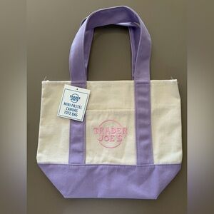 Trader Joes Purple Tote Bag Mini